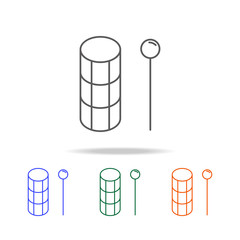 Hair curlers icon. Element multi color female accessories icons for mobile concept and web apps. Thin line  icon for website design and development, app development. Premium icon