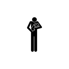 father with a baby icon. Element of a happy family icon. Premium quality graphic design icon. Signs and symbols collection icon for websites, web design, mobile app