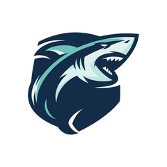 Obraz premium rekin - wektor logo / ikona ilustracja maskotka