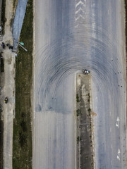 drone view of old highway
