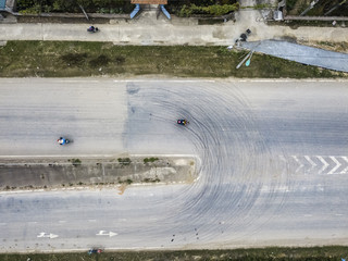 drone view of old highway