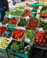 red and green vegetables