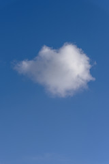 White clouds floating in the blue sky