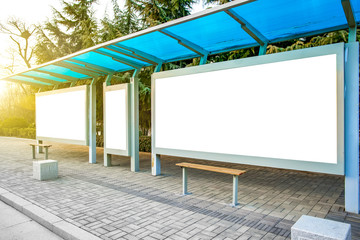 Station sunshade and billboard light box