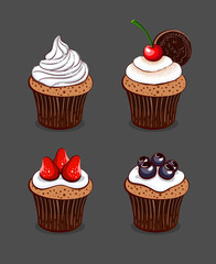 Cartoon Cupcakes Collection