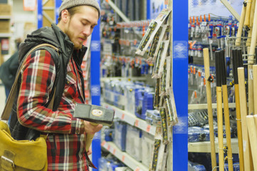 Man in a hardware store