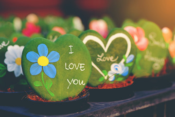 Closeup twin HOYA CACTUS in sackcloth flower pot on wooden table and background.