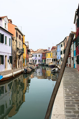 Colored houses on the canal