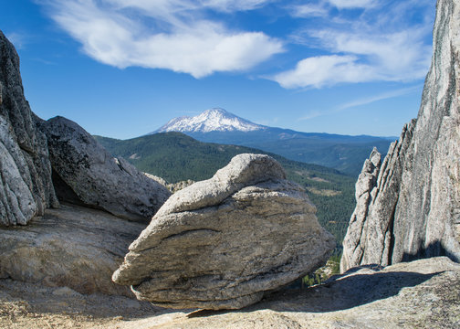 Mount Shasta from the summit of Castle Crags