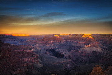 Fototapeta na wymiar Grand Canyon's Yaki POint Overlook at Sunrise