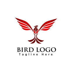elegant eagle flying bird logo