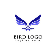 eagle blue flying bird logo