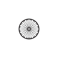 Bicycle wheel vector icon