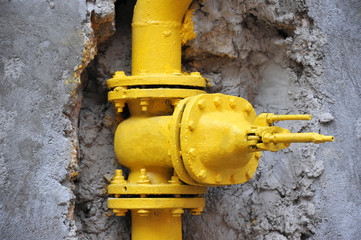 Gas valve on pipeline