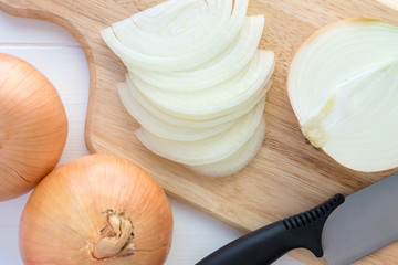 カットされた玉ねぎ