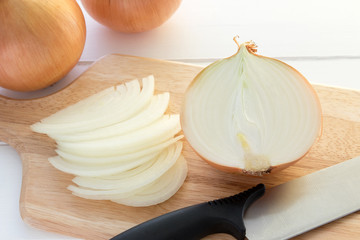 カットされた玉ねぎ