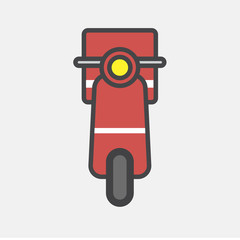 Illustration of motorbike icon