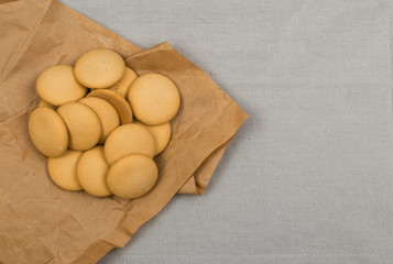 Round Homemade Biscuits or Cookies