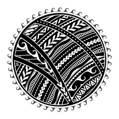 Tribal tattoo in Maori style