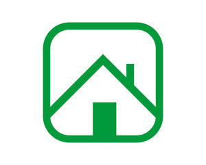 green house roof housing home residence residential residency real estate image vector icon