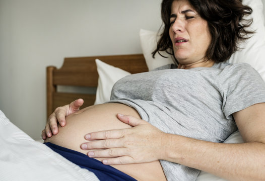 Pregnant Woman With Labor Pain