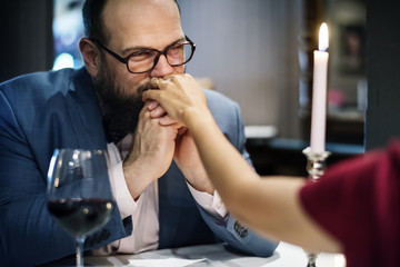 Couple celebrate valentine's day together