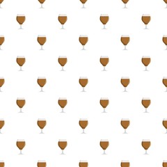 Glass beer pattern seamless in flat style for any design