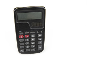 Small calculator with big numbers on the white