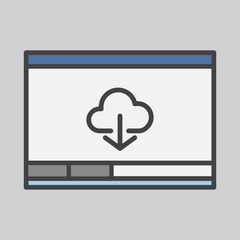 Cloud computing icon isolated on background