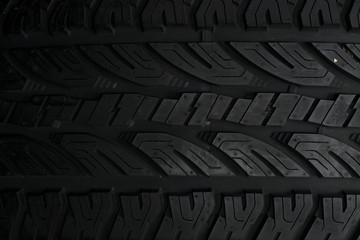 Car tire background, Tyre texture closeup background.