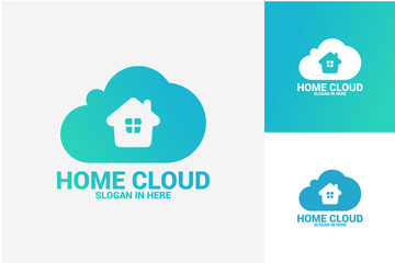 Home Cloud Logo Template Design Vector, Emblem, Design Concept, Creative Symbol, Icon