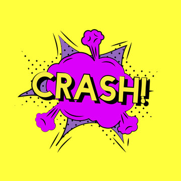 Crash art word isolated on background
