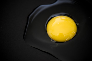 Closeup of raw egg