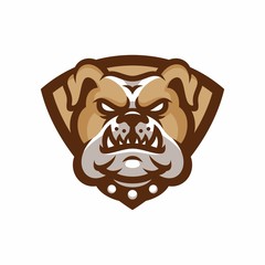 Animal Head - Bulldog - vector logo/icon illustration mascot
