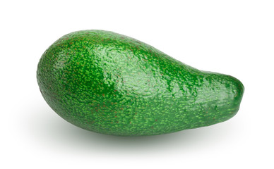 whole avocado isolated on white background close-up