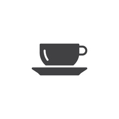 Cup of tea icon vector, filled flat sign, solid pictogram isolated on white. Coffee cup symbol, logo illustration.