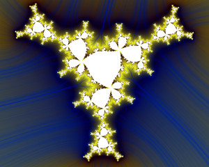 Obraz premium Golden fractal flowery abstract background and universe design