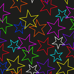 Seamless texture of colored stars.