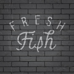 Obraz premium Hand drawn lettering slogan on brick wall background