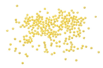 millet isolated on white background. Top view