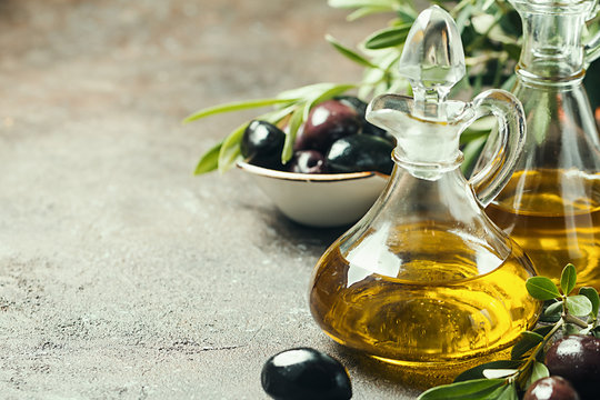 Olive oil and olive branch