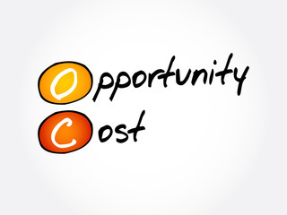 OC - Opportunity Cost acronym, business concept background