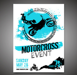 Motorcycle Flying Poster
