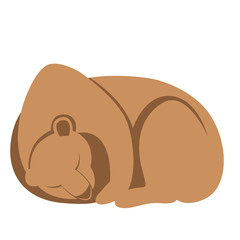bear sleeping   cartoon vector illustration flat style   profile