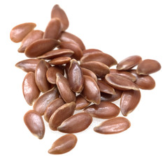 sesame seeds on white background