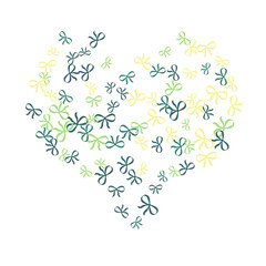 Festive Background with Colorful Bows. Cute Pattern for Postcard, Print, Banner or Poster. Small Pretty Bows For Party Decoration, Wedding, Birthday or Anniversary Invitation. Vector