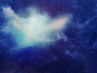 Rainy Scene and Light Bursting