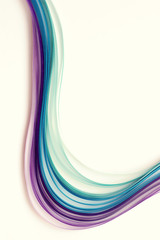 Abstract background - shades of violet and blue paper stripes on white background