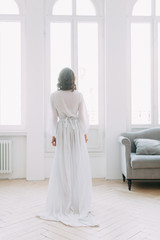Easy spring morning of the bride in the Scandinavian style in the Studio with stylish decor and European-style needles