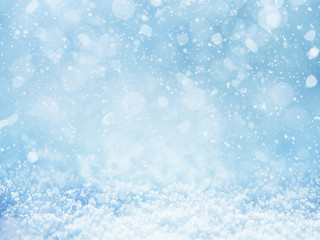 Winter background. Snowflakes on snow
